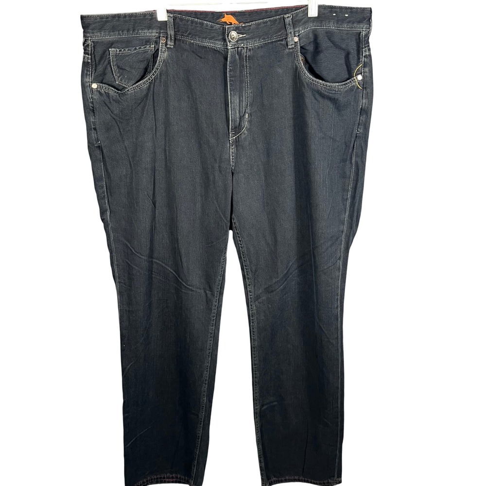 Tommy Bahama Jeans Mens 43 Dark Wash Straight Leg Cotton Tencel Blend